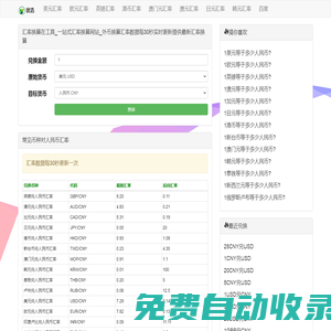 汇率换算在工具_一站式汇率换算网站_外币换算汇率数据每30秒实时更新