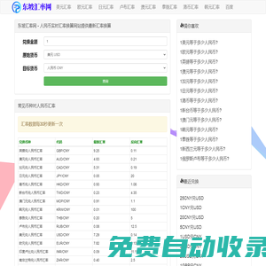 东坡汇率网 - 人民币实时汇率换算网站