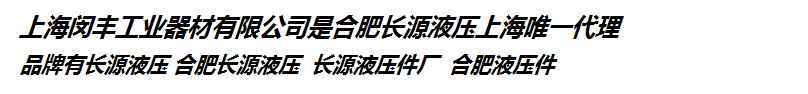 齿轮泵-合肥长源液压股份有限公司经销商